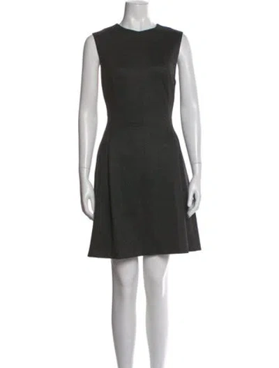 Pre-owned Theory Crew Neck Mini Dress In Gray