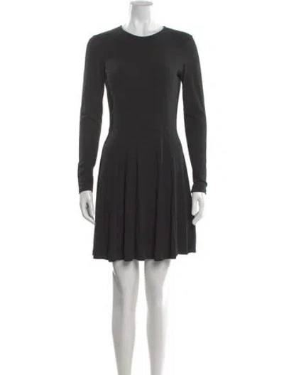 Pre-owned Theory Crew Neck Mini Dress In Gray