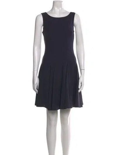 Pre-owned Theory Crew Neck Mini Dress In Gray