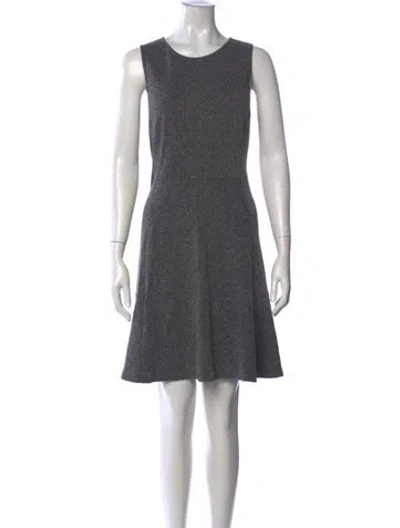 Pre-owned Theory Crew Neck Mini Dress In Gray