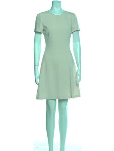 Pre-owned Theory Crew Neck Mini Dress In Green