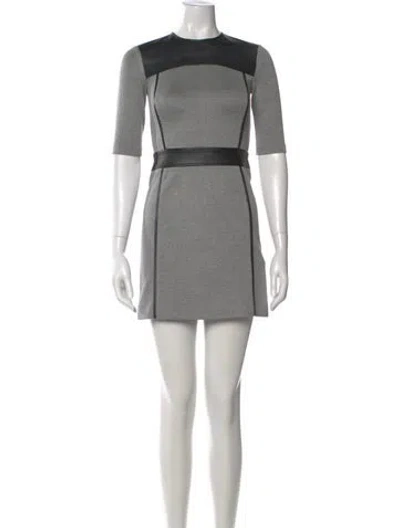 Pre-owned Theory Crew Neck Mini Dress In Multi