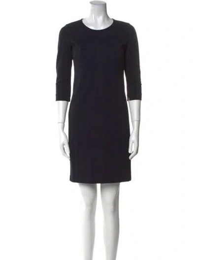 Pre-owned Theory Crew Neck Mini Dress In Multi