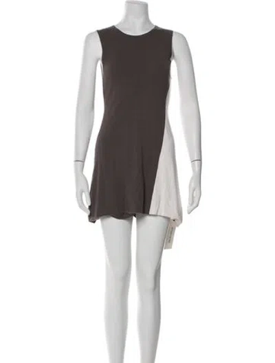 Pre-owned Theory Crew Neck Mini Dress In Multi