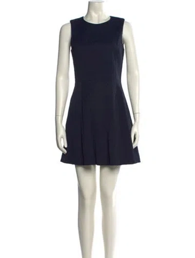 Pre-owned Theory Crew Neck Mini Dress In Multi