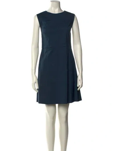 Pre-owned Theory Crew Neck Mini Dress In Multi