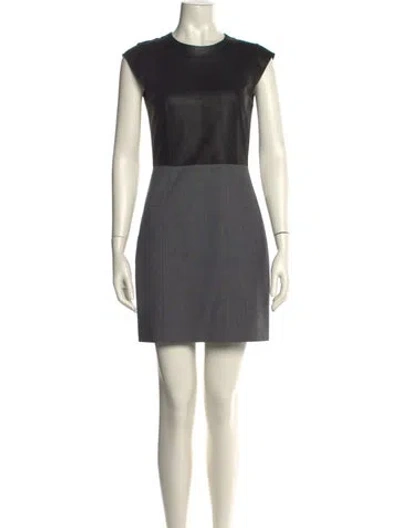 Pre-owned Theory Crew Neck Mini Dress In Multi
