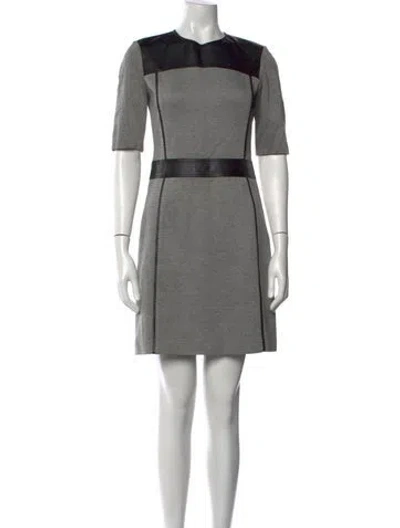 Pre-owned Theory Crew Neck Mini Dress In Multi