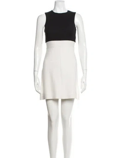 Pre-owned Theory Crew Neck Mini Dress In Multi
