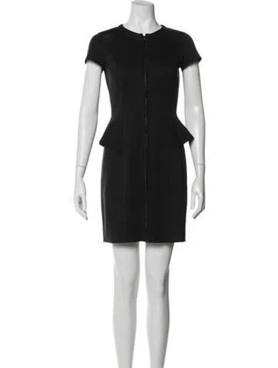 Pre-owned Theory Crew Neck Mini Dress In Multi