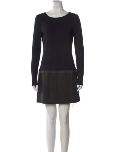 Pre-owned Theory Crew Neck Mini Dress In Multi