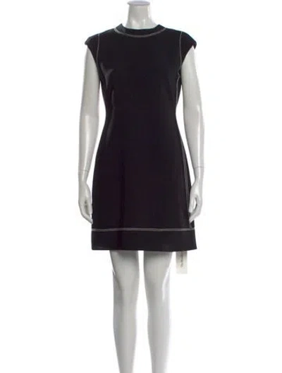 Pre-owned Theory Crew Neck Mini Dress In Multi