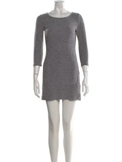 Pre-owned Theory Crew Neck Mini Dress In Multi