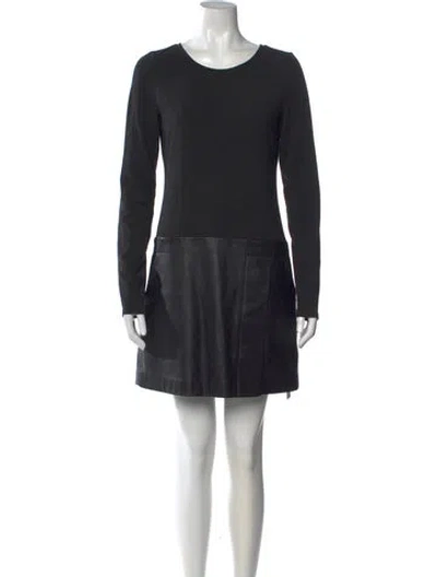 Pre-owned Theory Crew Neck Mini Dress In Multi