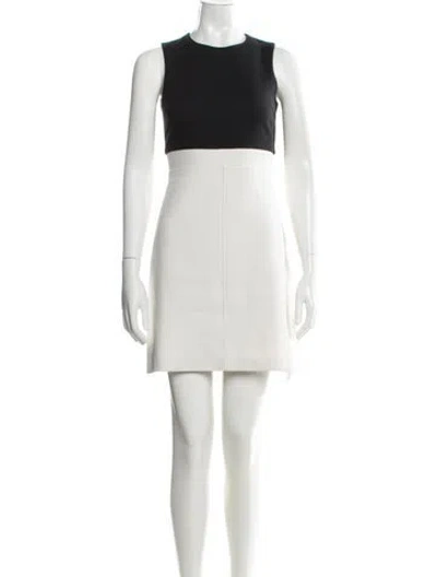 Pre-owned Theory Crew Neck Mini Dress In Multi