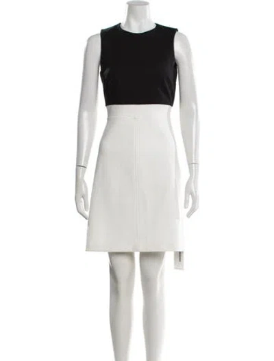 Pre-owned Theory Crew Neck Mini Dress In Multi