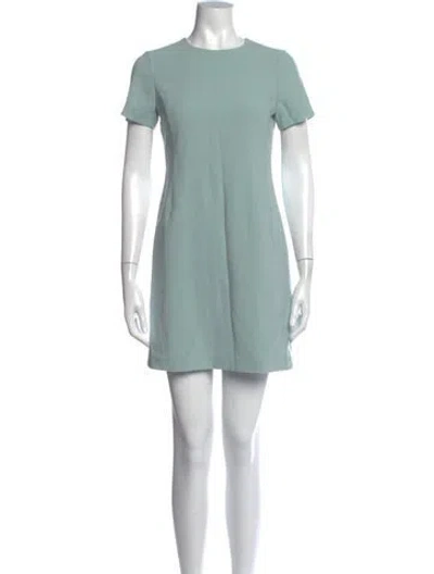 Pre-owned Theory Crew Neck Mini Dress In Multi