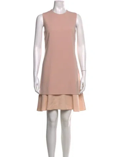 Pre-owned Theory Crew Neck Mini Dress In Neutral