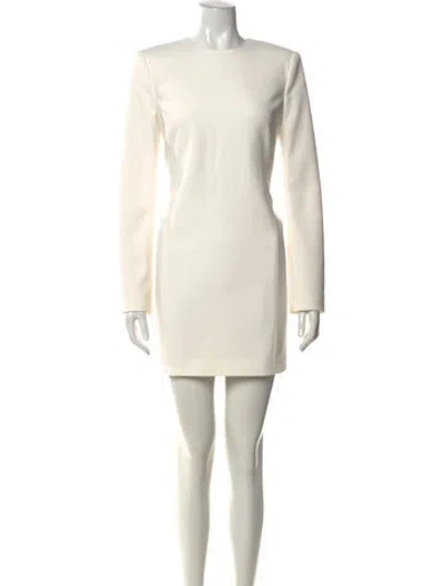 Pre-owned Theory Crew Neck Mini Dress In Neutrals
