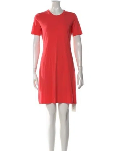 Pre-owned Theory Crew Neck Mini Dress In Orange