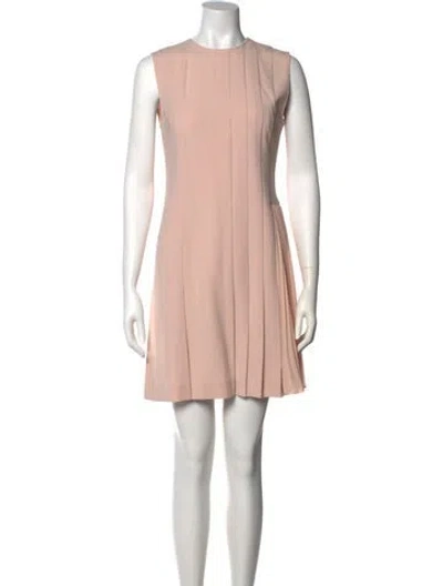 Pre-owned Theory Crew Neck Mini Dress In Pink