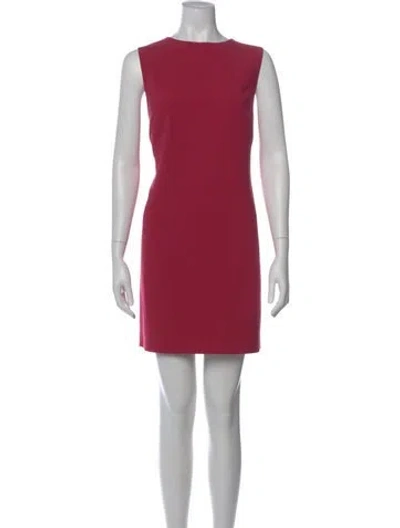 Pre-owned Theory Crew Neck Mini Dress In Pink