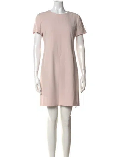 Pre-owned Theory Crew Neck Mini Dress In Pink