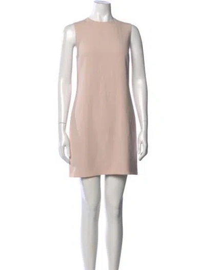 Pre-owned Theory Crew Neck Mini Dress In Pink
