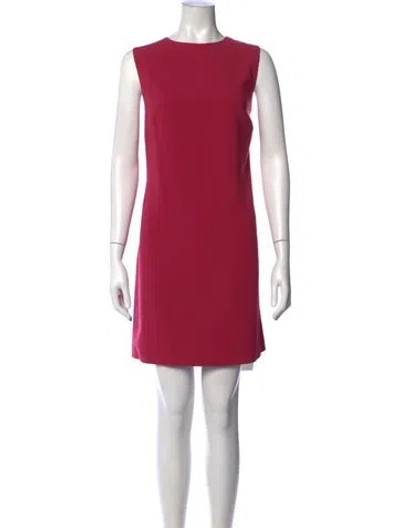 Pre-owned Theory Crew Neck Mini Dress In Pink