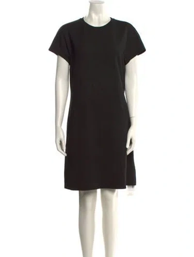 Pre-owned Theory Crew Neck Mini Dress W/ Tags In Black