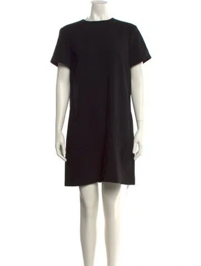 Pre-owned Theory Crew Neck Mini Dress W/ Tags In Black