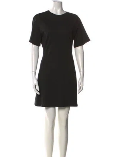 Pre-owned Theory Crew Neck Mini Dress W/ Tags In Black