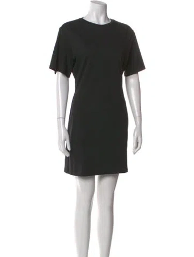 Pre-owned Theory Crew Neck Mini Dress W/ Tags In Black