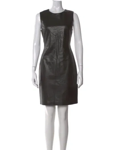 Pre-owned Theory Crew Neck Mini Dress W/ Tags In Black