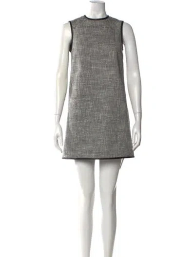 Pre-owned Theory Crew Neck Mini Dress W/ Tags In Black