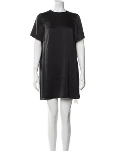 Pre-owned Theory Crew Neck Mini Dress W/ Tags In Black