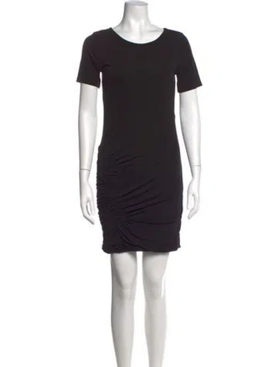 Pre-owned Theory Crew Neck Mini Dress W/ Tags In Black