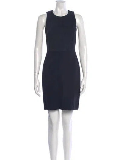 Pre-owned Theory Crew Neck Mini Dress W/ Tags In Blue