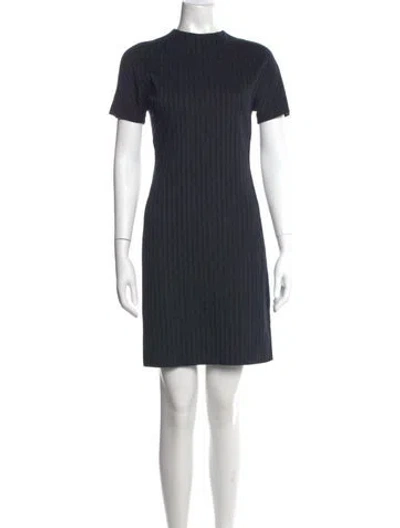 Pre-owned Theory Crew Neck Mini Dress W/ Tags In Blue