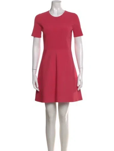 Pre-owned Theory Crew Neck Mini Dress W/ Tags In Pink