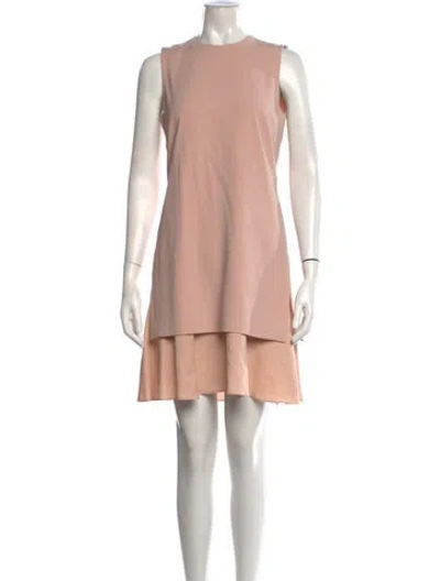 Pre-owned Theory Crew Neck Mini Dress W/ Tags In Pink
