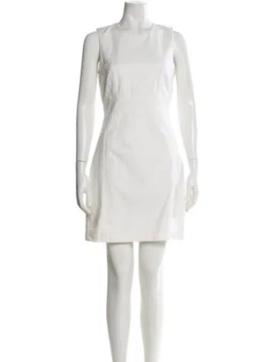 Pre-owned Theory Crew Neck Mini Dress In White
