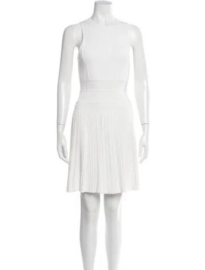 Pre-owned Theory Crew Neck Mini Dress In White