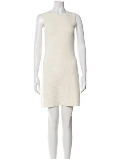 Pre-owned Theory Crew Neck Mini Dress In White