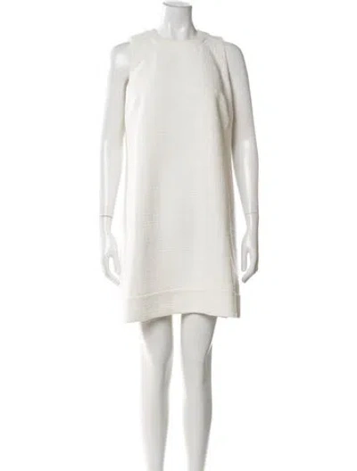 Pre-owned Theory Crew Neck Mini Dress In White