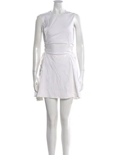 Pre-owned Theory Crew Neck Mini Dress In White