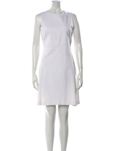 Pre-owned Theory Crew Neck Mini Dress In White
