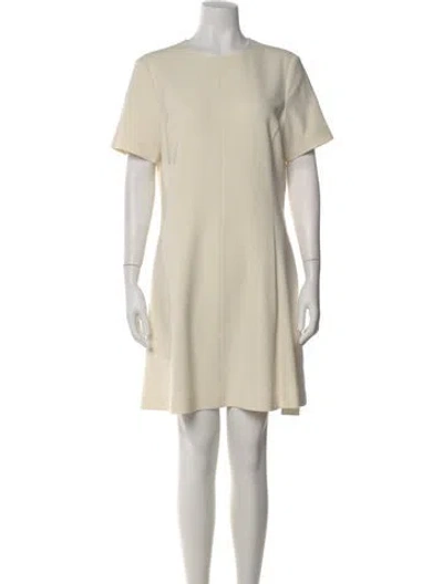 Pre-owned Theory Crew Neck Mini Dress In White