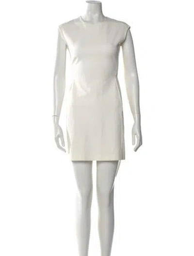 Pre-owned Theory Crew Neck Mini Dress In White