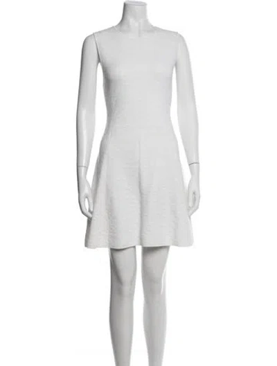 Pre-owned Theory Crew Neck Mini Dress In White